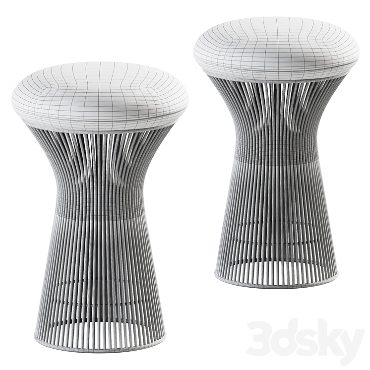 Stool Platner by Knoll 3DS Max Model - thumbnail 2