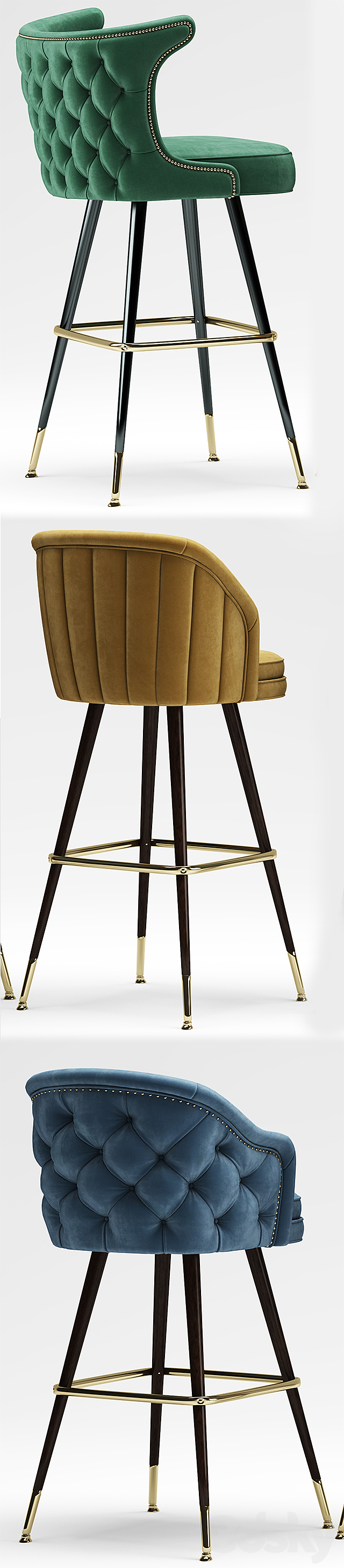 Stools Deer Spring Bar Stool 3DSMax File - thumbnail 2