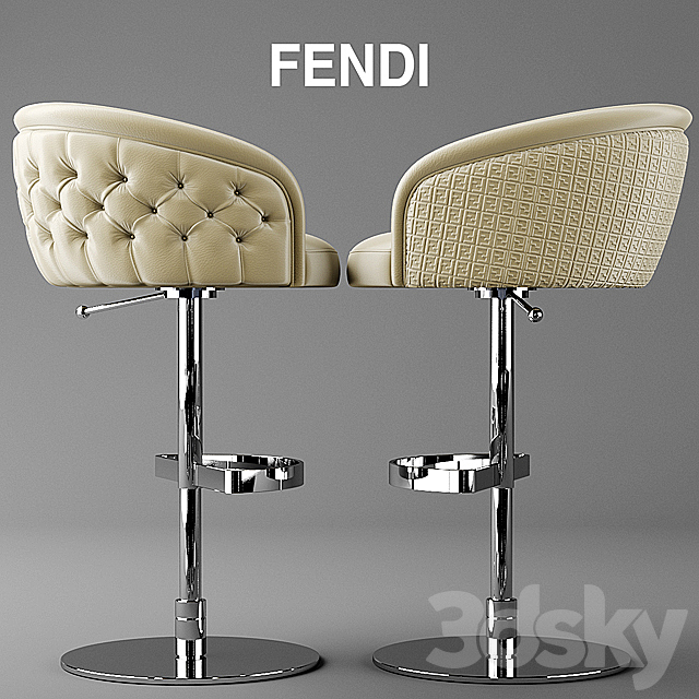 Stools fendi casa bibendum & cristallino 3DSMax File - thumbnail 2