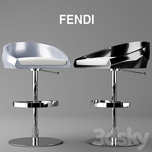 Stools fendi casa bibendum & cristallino 3DSMax File - thumbnail 3