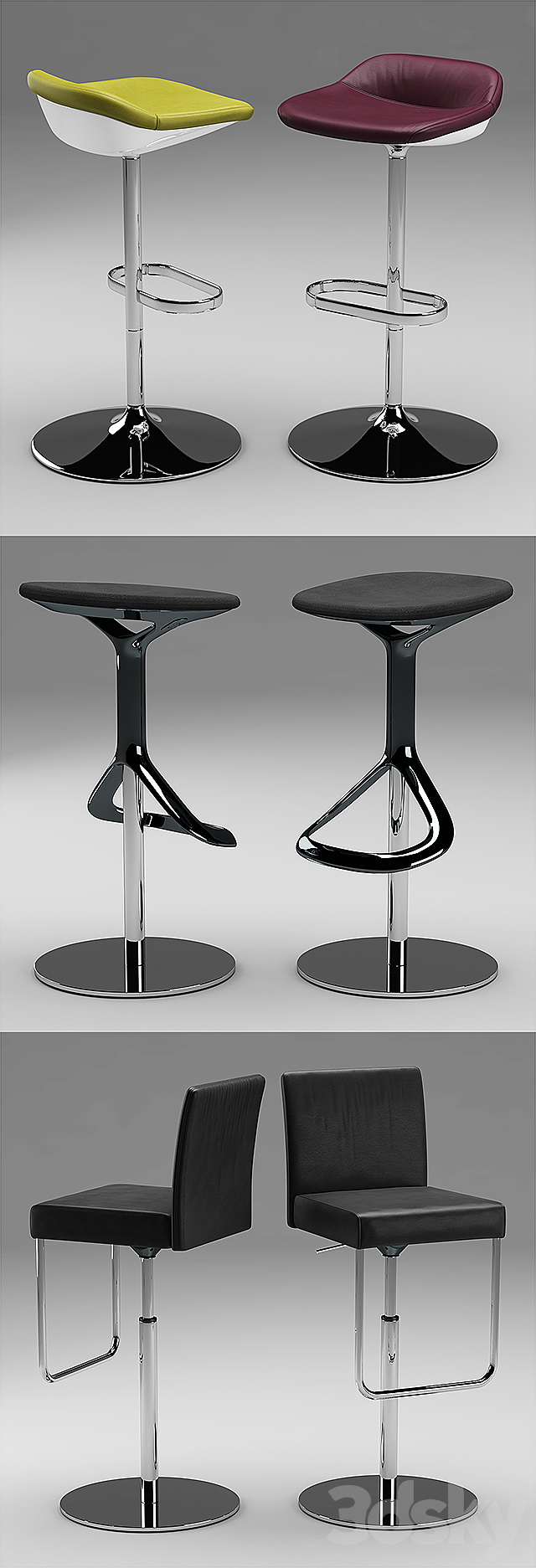 Stools walter knoll. Jason. Turtle. Lox 3DSMax File - thumbnail 2