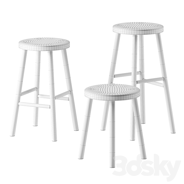 STORIA STOOL by Nikari 3DSMax File - thumbnail 2