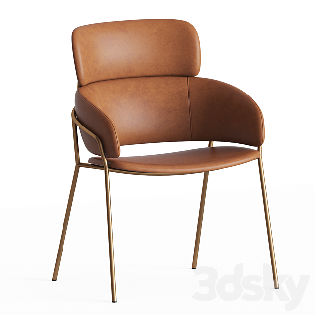 Strike LO Debi Arrmet Dining Chair 3ds Max - thumbnail 2