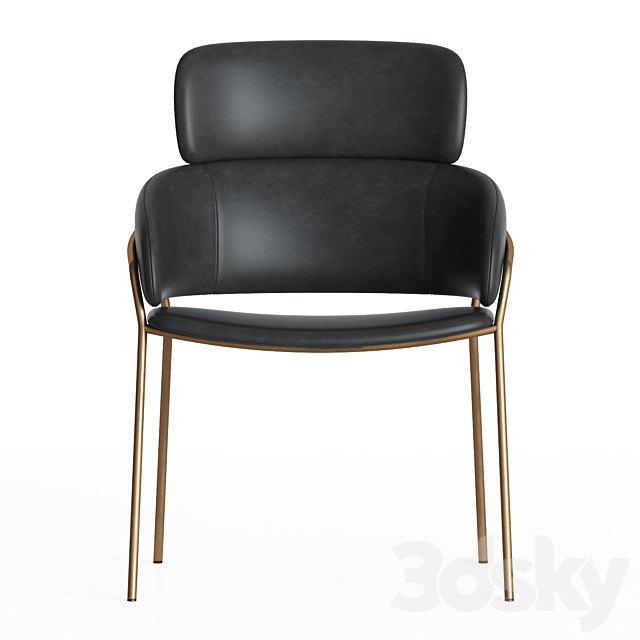 Strike LO Debi Arrmet Dining Chair 3ds Max - thumbnail 3