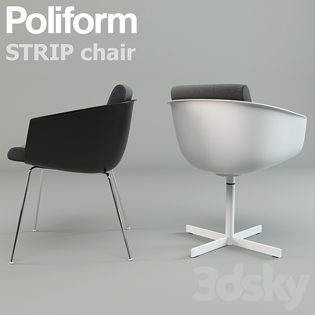 Strip Chair 3DS Max Model - thumbnail 2