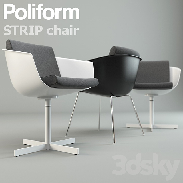 Strip Chair 3DS Max Model - thumbnail 3