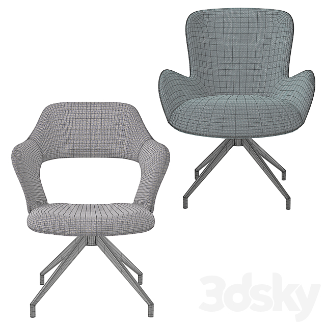 Swivel chairs Asyar AM.PM 3DSMax File - thumbnail 4