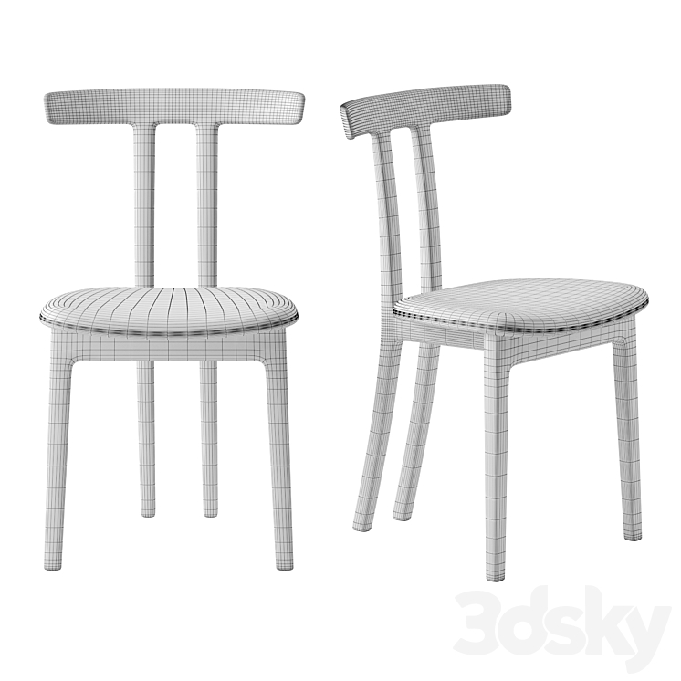 T-CHAIR by Carl Hansen 3DS Max Model - thumbnail 2