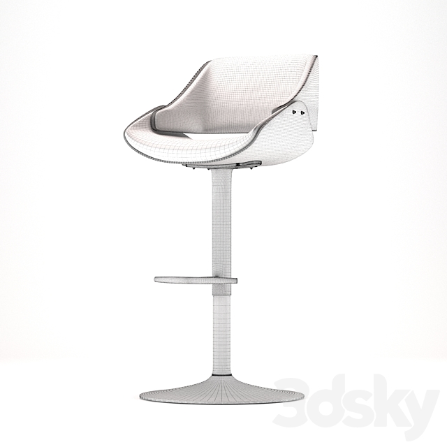 Tabitha bar stool 3DS Max Model - thumbnail 4