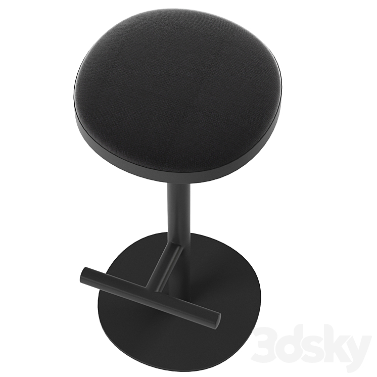 TABOU la redoute Mid-rise bar stool 3DS Max Model - thumbnail 2