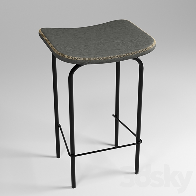 TANNER LEATHERETTE KITCHEN bar or counter stool in vintage 3DSMax File - thumbnail 2