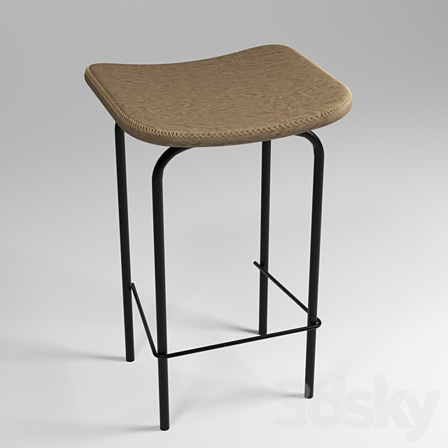 TANNER LEATHERETTE KITCHEN bar or counter stool in vintage 3DSMax File - thumbnail 4