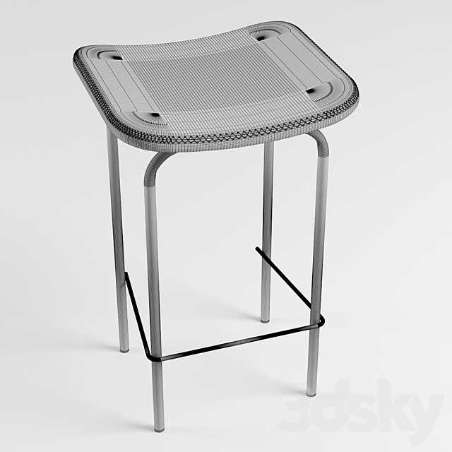 TANNER LEATHERETTE KITCHEN bar or counter stool in vintage 3DSMax File - thumbnail 5