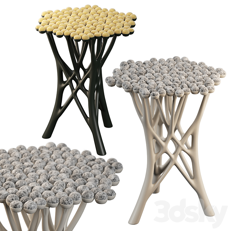 Tansy stool 3DS Max Model - thumbnail 1