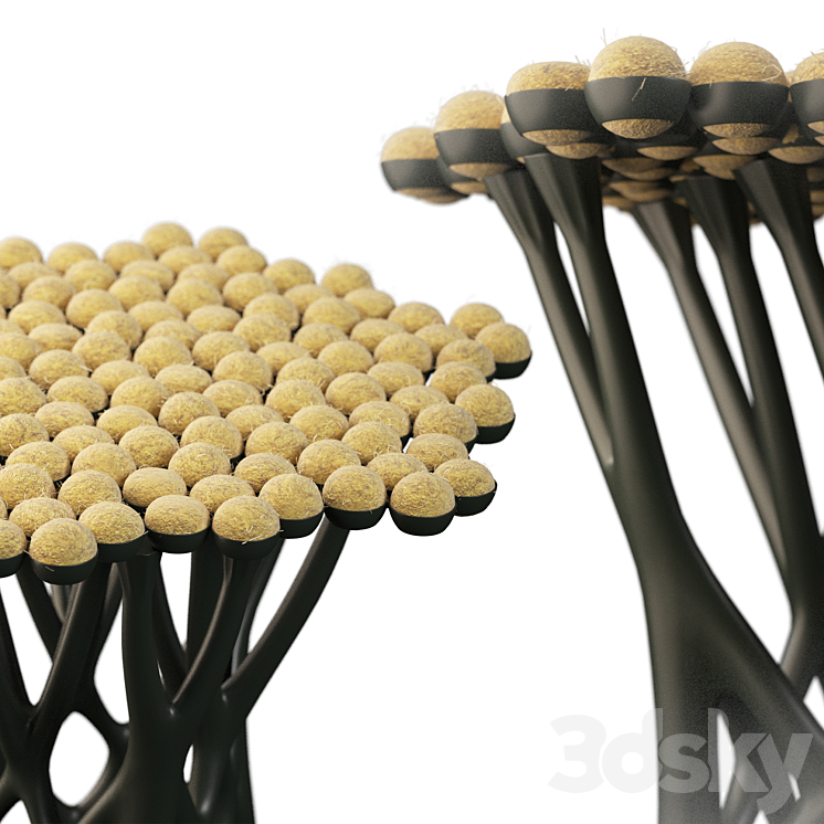 Tansy stool 3DS Max Model - thumbnail 2