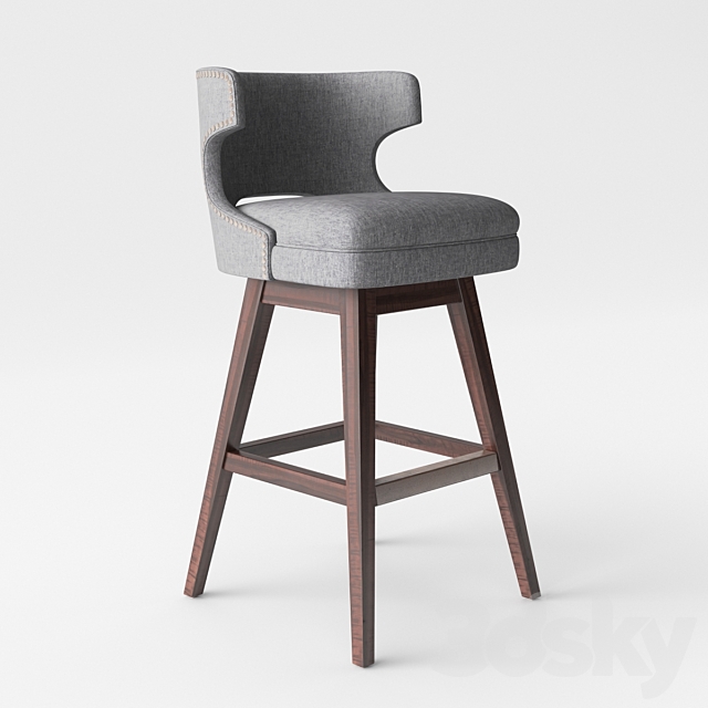 Task Bar Stool wSwivel Base 3DSMax File - thumbnail 1