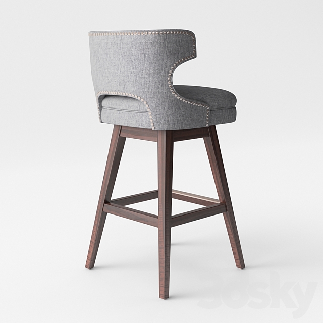 Task Bar Stool wSwivel Base 3DSMax File - thumbnail 2