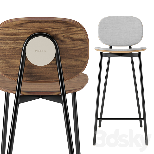 Tata Bar Stool by Pointhouse 3DS Max Model - thumbnail 2