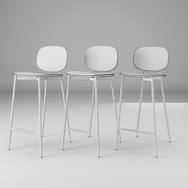 Tata Bar Stool by Pointhouse 3DS Max Model - thumbnail 3