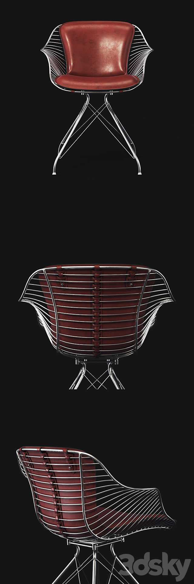 The Wire Dining Chair 3DSMax File - thumbnail 2