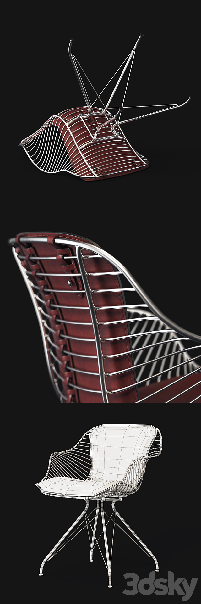 The Wire Dining Chair 3DSMax File - thumbnail 3