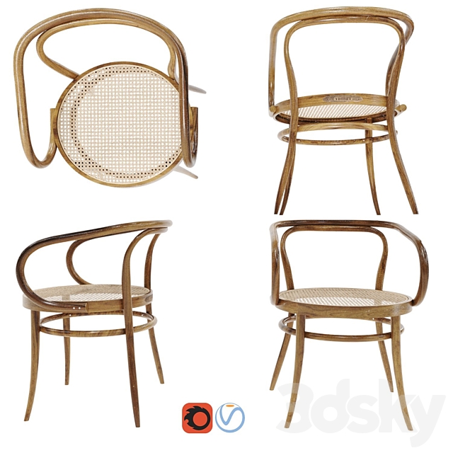 Thonet chair 3DS Max Model - thumbnail 2