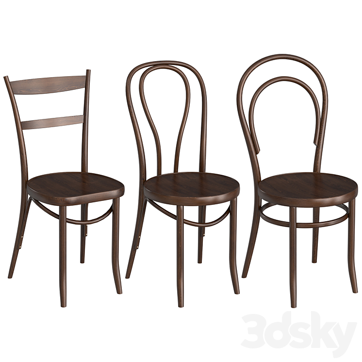 Thonet Chairs 3DS Max Model - thumbnail 3