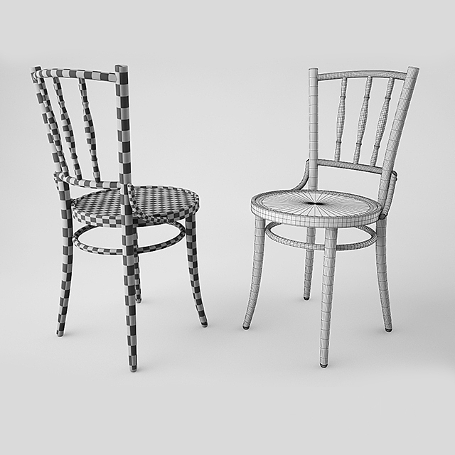 thonet dejavu 378 chair 3DS Max Model - thumbnail 2