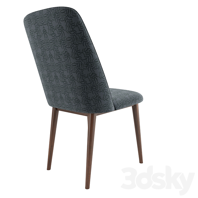 Tintori Mid Century Modern Dining Chair 3DS Max Model - thumbnail 2