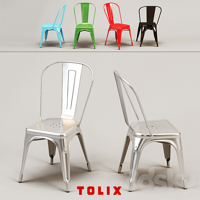 Tolix chair A 3DSMax File - thumbnail 1