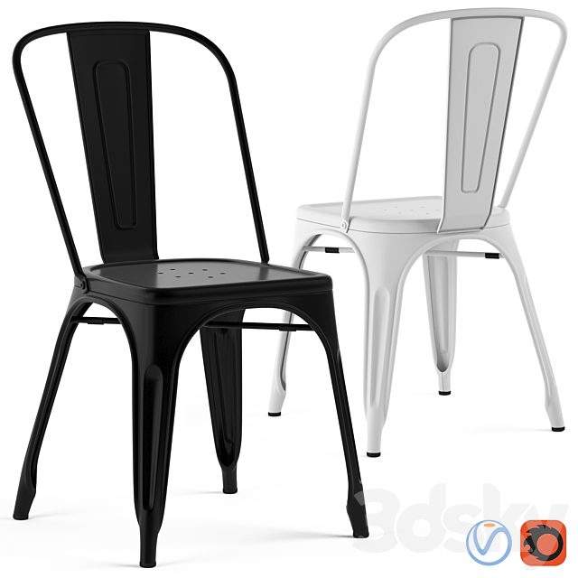 TOLIX chairs 3ds Max - thumbnail 1