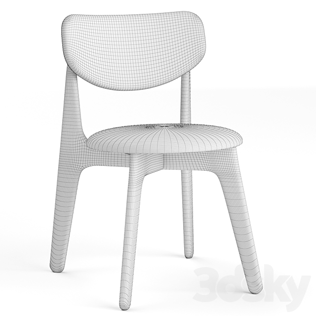 Tom dixon slab chair 3DS Max Model - thumbnail 3