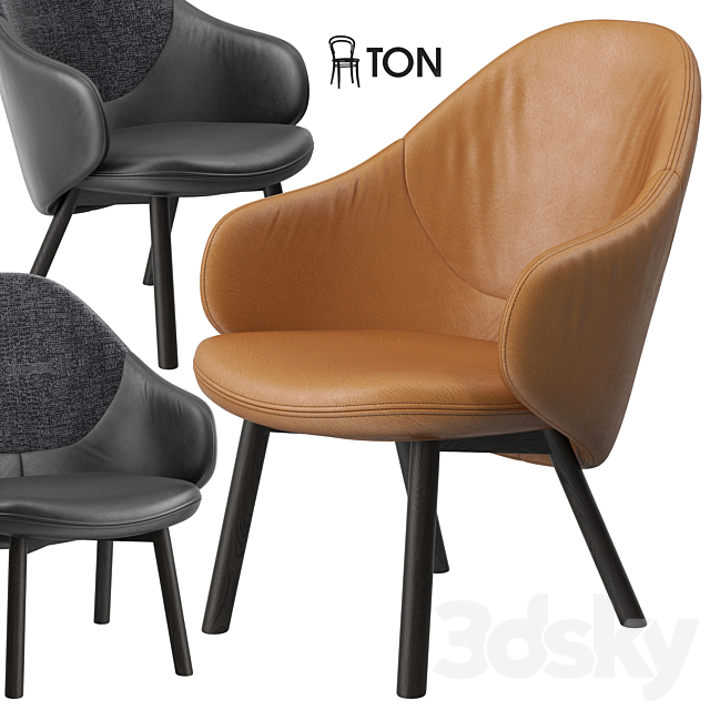 Ton Alba lounge armchair 3DSMax File - thumbnail 1