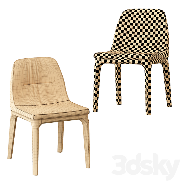 Tonin Casa Chair Mivida 7212 3DS Max Model - thumbnail 5