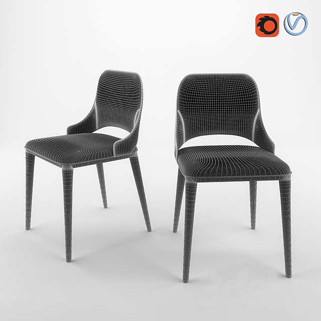 Tonin Casa Malva chair 3DSMax File - thumbnail 2