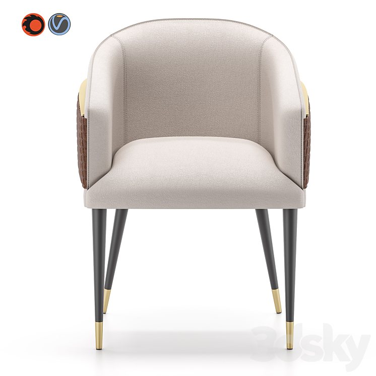 tonino lamborghin casa chair TL-2442 3DS Max Model - thumbnail 2