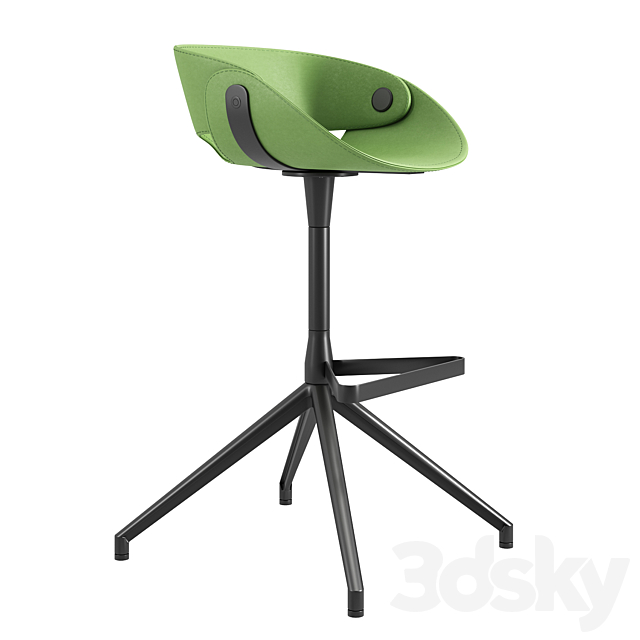 Tonon Fl@t (Flat) Italian semi-bar stool 66 cm 3DSMax File - thumbnail 1