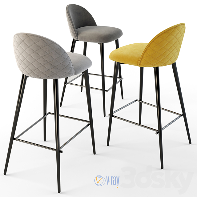 Top concept. Bar stool Marcus. 3ds Max - thumbnail 1