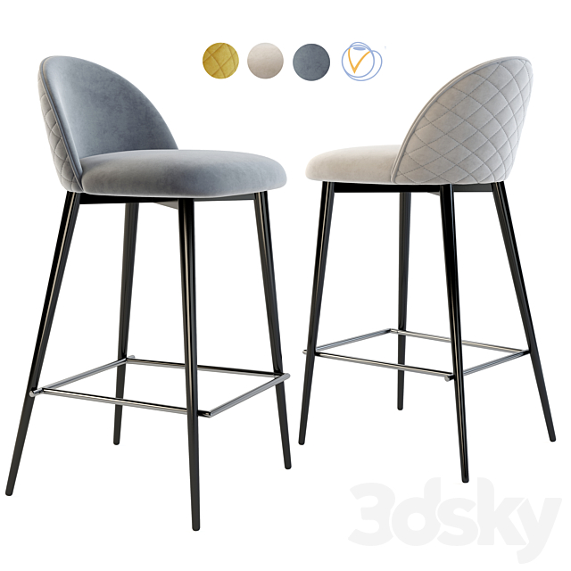 Top concept. Bar stool Marcus. 3ds Max - thumbnail 2