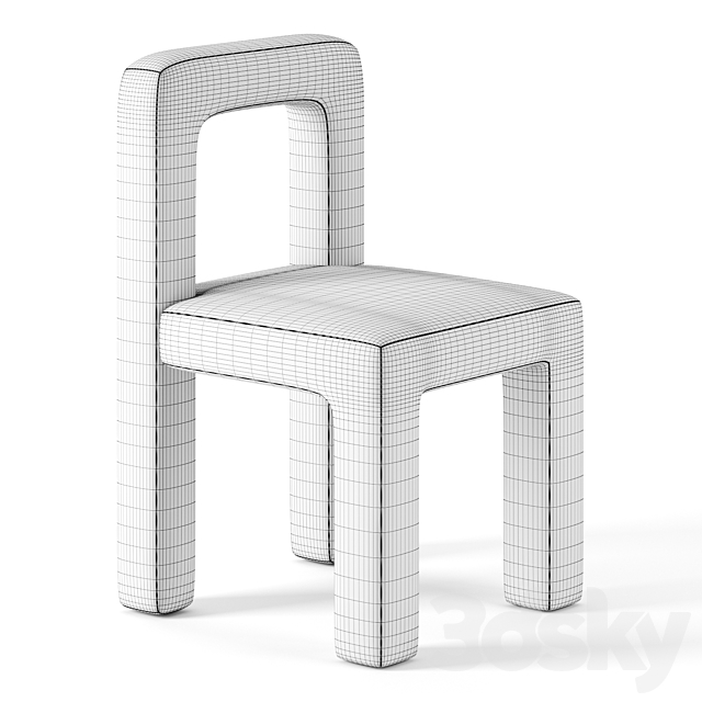 Toptun Dining Chair by Faina Collection 3DS Max Model - thumbnail 2