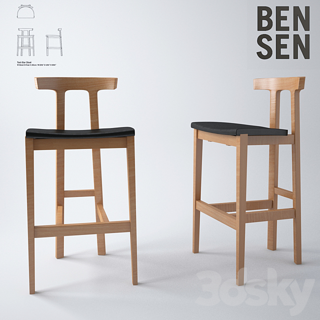 Torii Barstools _ Bensen 3ds Max - thumbnail 1