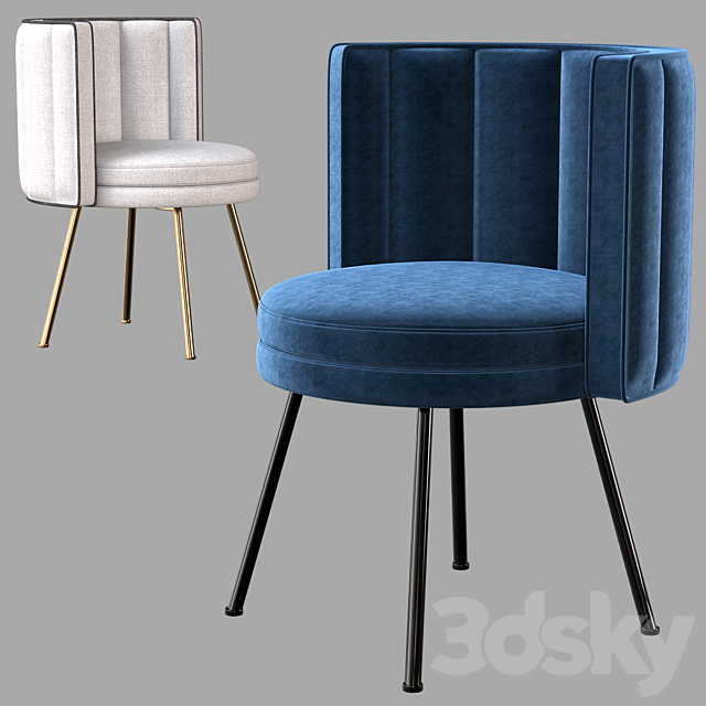 Torii dining chairs minotti 3DS Max Model - thumbnail 3