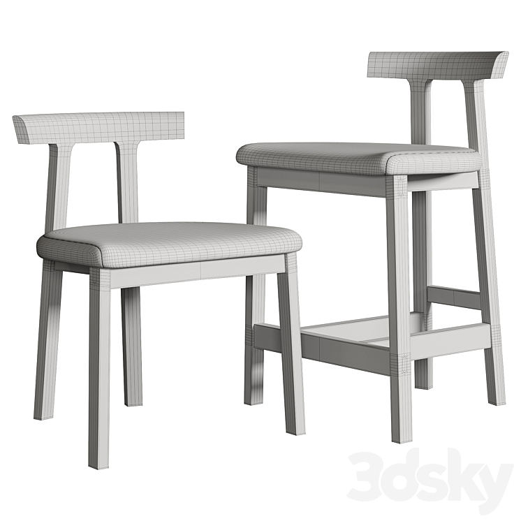 Torii Stool 3DS Max Model - thumbnail 2