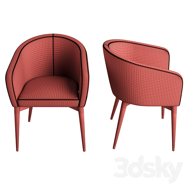 Torino chair 3DS Max Model - thumbnail 5