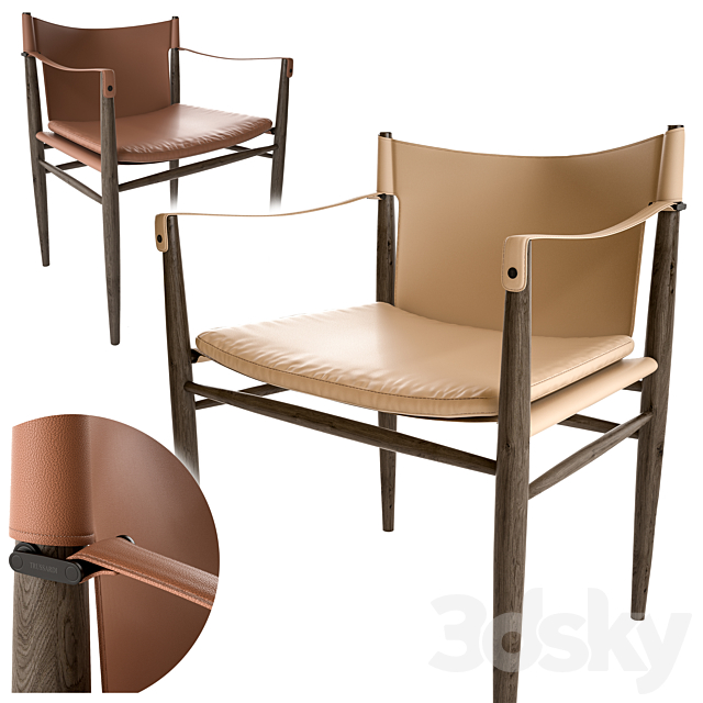 Trussardi Casa Saddle Chair 3ds Max - thumbnail 1