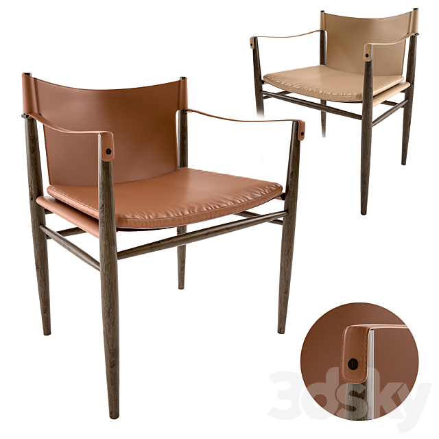 Trussardi Casa Saddle Chair 3ds Max - thumbnail 2