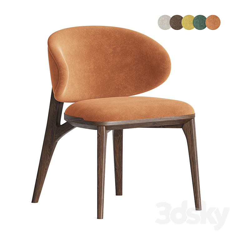 Turri Pinnacle Dining Chair 3DS Max Model - thumbnail 2