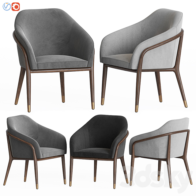 Ulivi Salotti Melodie Dining Chair Artemest 3DSMax File - thumbnail 1