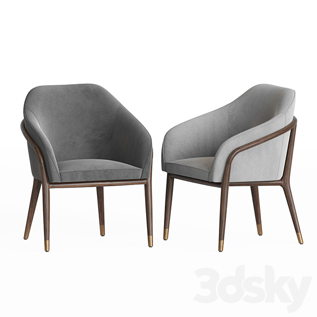 Ulivi Salotti Melodie Dining Chair Artemest 3DSMax File - thumbnail 2