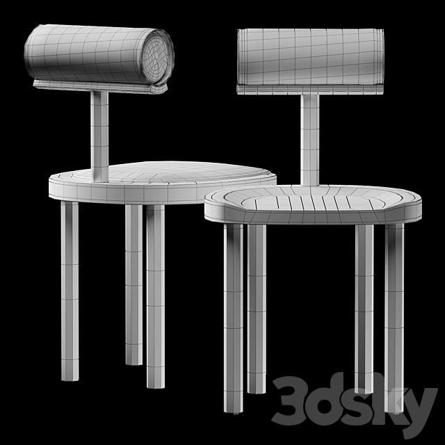 Una Chairs 3DS Max Model - thumbnail 5